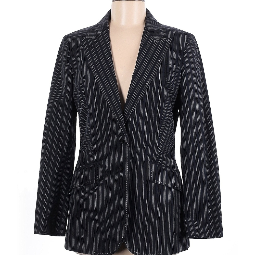 Paul Smith Cotton Women's Black Pinstripe Blazer